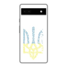 Чехлы для Google Pixel 6a  Укр. Символика (AlphaPrint) (Герб из букв)