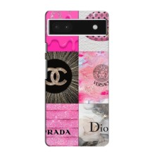 Чохол (Dior, Prada, YSL, Chanel) для Google Pixel 6a (Модніца)