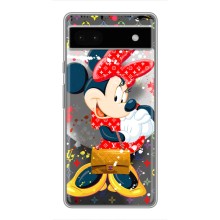 Чохол Disney Mouse Google Pixel 6a (PREMIUMPrint) (Minni з бантіком)