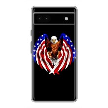 Чехол Флаг USA для Google Pixel 6a (Крылья США)