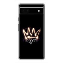 Чехол (Корона на чёрном фоне) для Гугул Пиксель 6а (Корона)