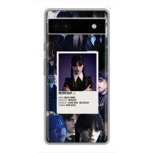 Чехлы Венсдей на Google Pixel 6a Уэнсдей (AlphaPrint) (коллаж Уэнздей)