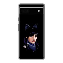 Чехлы Венсдей на Google Pixel 6a Уэнсдей (AlphaPrint) (серьезная Уэнздей)