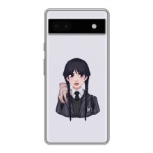 Чехлы Венсдей на Google Pixel 6a Уэнсдей (AlphaPrint) (Уэнздей и Вещь)