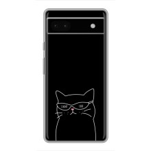 Чехол с рисунком кот на Google Pixel 6a (Равнодушный кот)