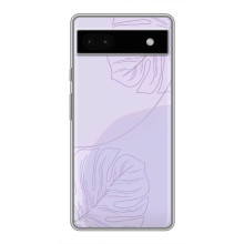 Чохол квітковий дизайн для Google Pixel 6a – Монстера фіолетова