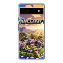Чехол с картинками Майнкрафт для Гугл Пиксель 6а – Minecraft