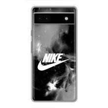 Чехол с логотипом Найк на Google Pixel 6a (Найк дымчатый)