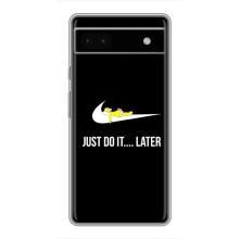 Чехол с логотипом Найк на Google Pixel 6a (Nike just do it)