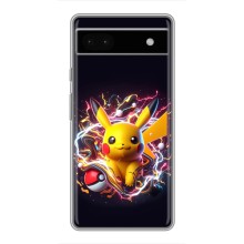 Чохол з Пікачу на Google Pixel 6a (Пікачу з м'ячем)
