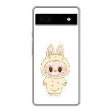 Чехол с принтом Лабубу для Google Pixel 6a – Бежевый Лабубу