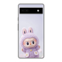 Чехол с принтом Лабубу для Google Pixel 6a – Фиолетовый Лабубу