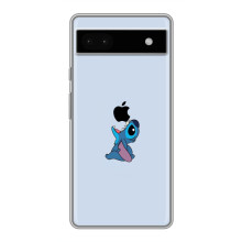 Чохол з принтом Стіч на Google Pixel 6a (Stitch apple)