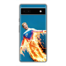 Чохол з принтом Фантастична четвірка для Google Pixel 6a – Людина-факел