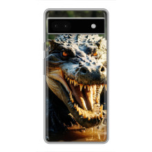Чехол с картинкой «Хищники» для Google Pixel 6a – Крокодил