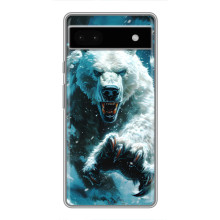 Чехол с картинкой «Хищники» для Google Pixel 6a – Медведь