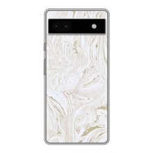 Мраморный чехол на Google Pixel 6a (VPrint) (Белый мрамор)