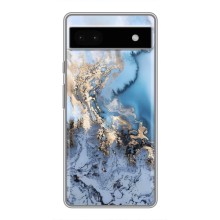 Мраморный чехол на Google Pixel 6a (VPrint) (Нежный мрамор)
