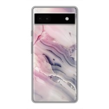Мраморный чехол на Google Pixel 6a (VPrint) (Пурпурный Мрамор)