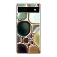 Мраморный чехол на Google Pixel 6a (VPrint) (Радужный Мрамор)