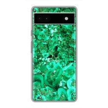 Мраморный чехол на Google Pixel 6a (VPrint) (Салатный Мрамор)