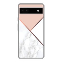 Мраморный чехол на Google Pixel 6a (VPrint) (Тройной мрамор)