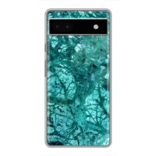 Мраморный чехол на Google Pixel 6a (VPrint) (Зеленый мрамор)