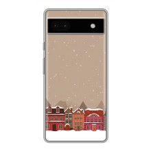 Новогодние, Праздничные Чехлы для Google Pixel 6a - 2024 год (Зимний город)