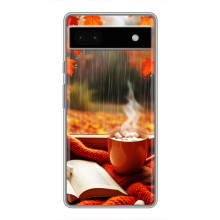 Чехол с уникальным дизайном «Осень с кофе» для Google Pixel 6a – Кофе и дождь