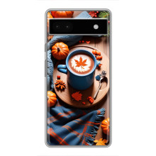 Чехол с уникальным дизайном «Осень с кофе» для Google Pixel 6a – Кофе и тыквы