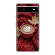 Чехол с уникальным дизайном «Осень с кофе» для Google Pixel 6a – Кофе на пледе