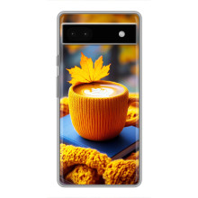 Чехол с уникальным дизайном «Осень с кофе» для Google Pixel 6a – Кофе с жёлтым