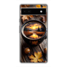 Чехол с уникальным дизайном «Осень с кофе» для Google Pixel 6a – Тёмный кофе