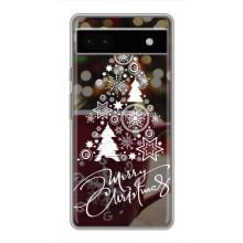 Рождественские Чехлы для Google Pixel 6a (VPrint) (Елочка узорная)