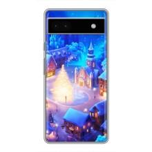Рождественские Чехлы для Google Pixel 6a (VPrint) (Рождественский город)
