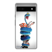 Силиконовый чехол с принтом Зоотрополіс для Google Pixel 6a – Змея Зоо