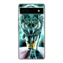 Захисні чохли для Гугл Пиксель 6а (AlphaPrint) (ХІТ продаж) ВОВК (Яскравий вовк)