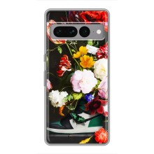 Брендновые Чехлы для Google Pixel 7 Pro - (PREMIUMPrint) (Nike цветы)