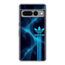 Чехлы Адидас для Google Pixel 7 Pro (AlphaPrint) (Синий Адидас)