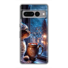 Чехлы на Новый Год Google Pixel 7 Pro – Кот новогодний