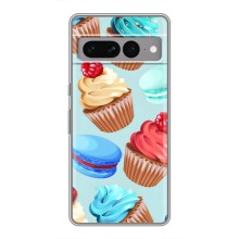 Чехлы с Фруктами для Google Pixel 7 Pro (VPrint) (Кексики)
