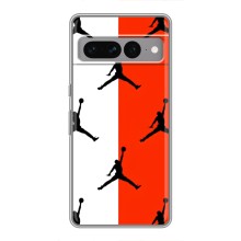 Чехлы для Google Pixel 7 Pro - с картинкой JORDAN (AlphaPrint) (Лого Джордан)
