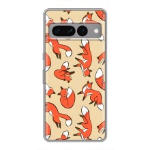 Чехлы с картинкой Лисички для Google Pixel 7 Pro (VPrint) (Лисички)