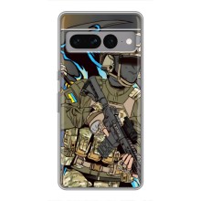 Чехлы с картинкой ЗСУ для Google Pixel 7 Pro (AlphaPrint) (Воин ВСУ)