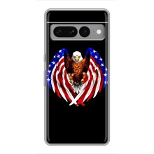 Чехол Флаг USA для Google Pixel 7 Pro (Крылья США)