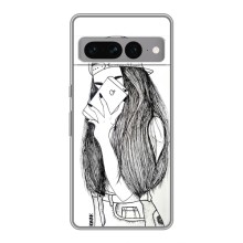 Чехол с печатью для Google Pixel 7 Pro - (Мода) (AlphaPrint) (Фото девочки)