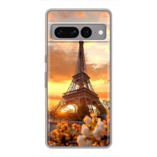 Чехол Эйфелева Башня для Google Pixel 7 Pro - (AlphaPrint) (Солнечная башня)