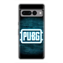 Чехол PUBG для Гугл Пиксель 7 Про (AlphaPrint) (Лого PUBG)