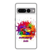 Чехол Амонг Ас для Google Pixel 7 Pro (AlphaPrint) (Яркий АмонгАс)