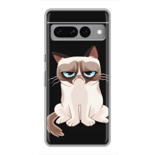 Чехол с принтом для Google Pixel 7 Pro (AlphaPrint) Модные коты (Грустный кот)